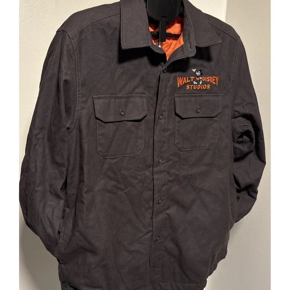 Disney 100 Walt Disney Studios Quilted Chore Jacket - XL Charcoal/Orange